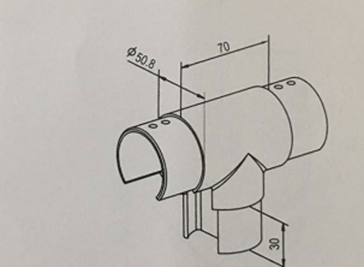 槽型三通結構圖